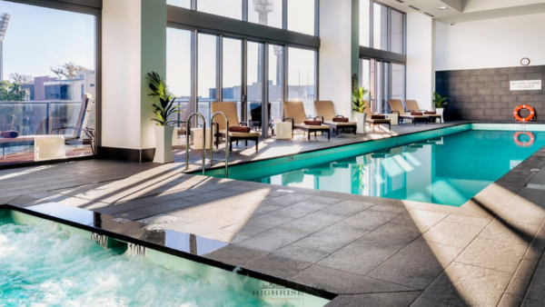 apartment pool renovation logo